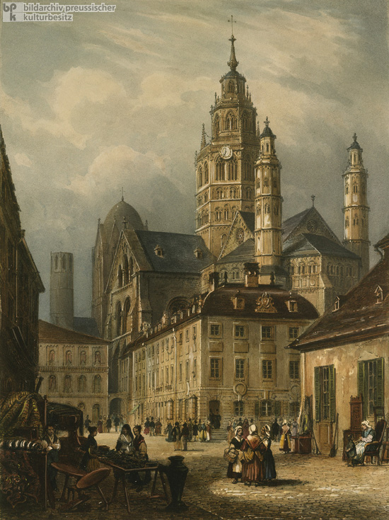Mainz – Markt vor dem Dom (1840)